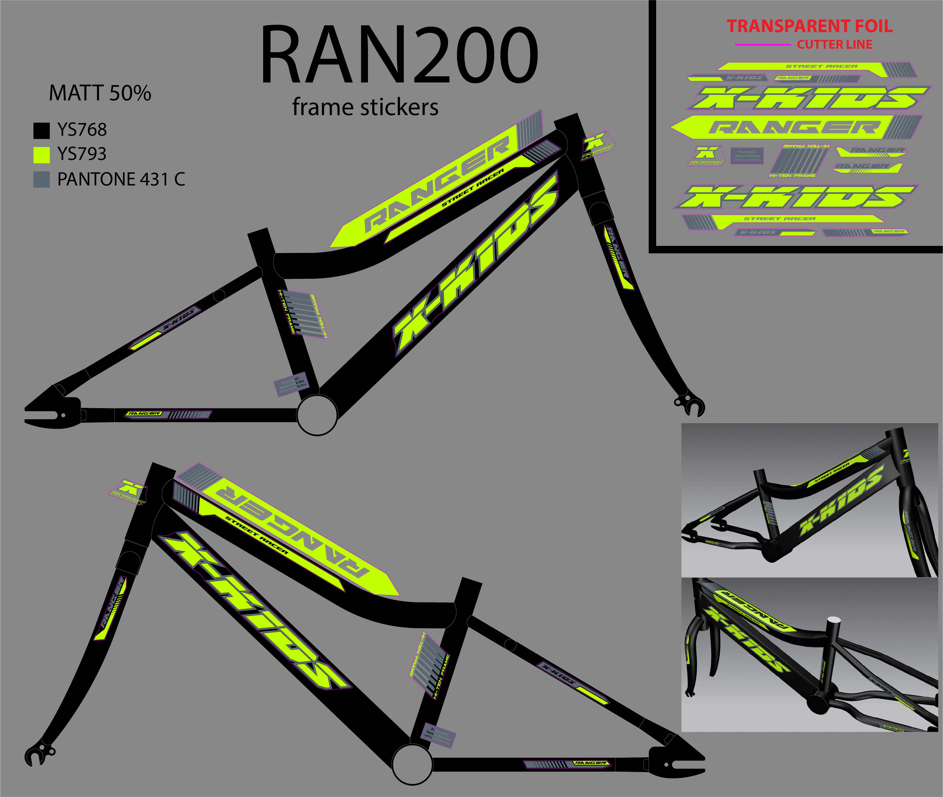 RAN200 F.RAM CASSINI ZA RANGER X-KIDS 20 CRNI 2020 @@